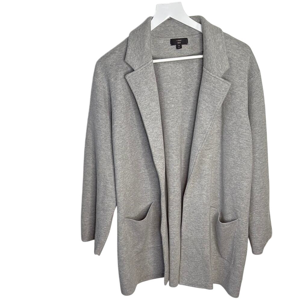 J Crew Sophie Open-front Wool- blend Knit Sweater Blazer W1449 Plus Size 3X